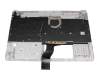 Keyboard incl. topcase DE (german) silver/silver with backlight original suitable for HP 15-d5000