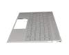Keyboard incl. topcase DE (german) silver/silver with backlight original suitable for HP Envy 13-ah0400