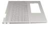 Keyboard incl. topcase DE (german) silver/silver with backlight original suitable for HP Envy x360 15-bp100