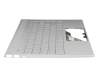Keyboard incl. topcase DE (german) silver/silver with backlight original suitable for HP Pavilion 13-an0000