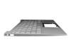 Keyboard incl. topcase DE (german) silver/silver with backlight original suitable for HP Pavilion 14-dv0000ng