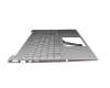 Keyboard incl. topcase DE (german) silver/silver with backlight original suitable for HP Pavilion 15-eg3000