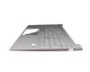 Keyboard incl. topcase DE (german) silver/silver with backlight original suitable for HP Pavilion 15-eg3000