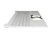 Keyboard incl. topcase DE (german) silver/silver with backlight original suitable for HP Pavilion 15-eg3000