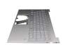 Keyboard incl. topcase DE (german) silver/silver with backlight original suitable for HP Pavilion 15-eh0000
