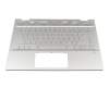 Keyboard incl. topcase DE (german) silver/silver with backlight original suitable for HP Pavilion x360 14-cd0200