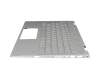 Keyboard incl. topcase DE (german) silver/silver with backlight original suitable for HP Pavilion x360 14-cd0500