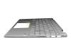 Keyboard incl. topcase DE (german) silver/silver with backlight original suitable for HP Pavilion x360 14-dw0000