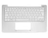 Keyboard incl. topcase DE (german) white/silver original suitable for Asus X201E