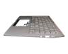 Keyboard incl. topcase DE (german) white/silver with backlight original suitable for Asus UX434DA