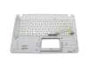 Keyboard incl. topcase DE (german) white/white ODD mount included original suitable for Asus VivoBook A540LA