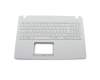 Keyboard incl. topcase DE (german) white/white ODD mount included original suitable for Asus VivoBook D540MB