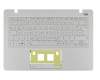 Keyboard incl. topcase DE (german) white/white original suitable for Asus R202CA