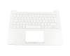 Keyboard incl. topcase DE (german) white/white original suitable for Asus R301UA