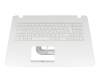 Keyboard incl. topcase DE (german) white/white original suitable for Asus VivoBook 17 F705NA