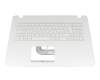 Keyboard incl. topcase DE (german) white/white original suitable for Asus VivoBook 17 X705MB