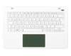 Keyboard incl. topcase DE (german) white/white original suitable for Asus VivoBook F200MA