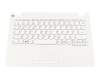 Keyboard incl. topcase DE (german) white/white original suitable for Lenovo IdeaPad 100S-11IBY (80R2)