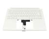 Keyboard incl. topcase DE (german) white/white with backlight (with pen compartment) original suitable for Acer ConceptD 3 Ezel (CC314-72G)