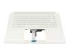 Keyboard incl. topcase DE (german) white/white with backlight original suitable for Acer ConceptD 3 Ezel (CC315-73G)