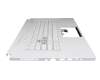 Keyboard incl. topcase DE (german) white/white with backlight original suitable for Asus TUF Dash F15 FX516PM