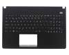 Keyboard incl. topcase ES (spanish) black/black original suitable for Asus F501A