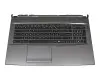 Keyboard incl. topcase FR (french) black/anthracite original suitable for MSI GP75 Leopard 10SDK/10SDR (MS-17E7)