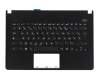 Keyboard incl. topcase FR (french) black/black original suitable for Asus X301A