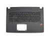 Keyboard incl. topcase FR (french) black/black with backlight RGB original suitable for Asus ROG Strix GL753VE