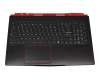 Keyboard incl. topcase FR (french) black/black with backlight original suitable for MSI GE63 RGB 9SE/9SG (MS-16P7)