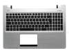 Keyboard incl. topcase FR (french) black/silver original suitable for Asus VivoBook S550CA