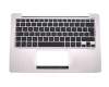 Keyboard incl. topcase FR (french) black/silver original suitable for Asus VivoBook X202E