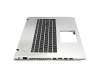 Keyboard incl. topcase FR (french) black/silver with backlight original suitable for Asus N76VM