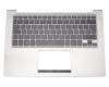 Keyboard incl. topcase FR (french) black/silver with backlight original suitable for Asus ZenBook UX32A