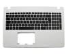 Keyboard incl. topcase FR (french) black/white original suitable for Asus F552EA