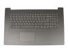 Keyboard incl. topcase FR (french) grey/grey original suitable for Lenovo IdeaPad 320-17IKB (81BJ)