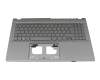 Keyboard incl. topcase FR (french) grey/grey with backlight original suitable for Acer Aspire 5 (A515-57G)