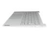 Keyboard incl. topcase FR (french) grey/grey with backlight original suitable for Lenovo Yoga Slim 7 Pro 14IAP7 (82SV)