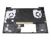 Keyboard incl. topcase FR (french) silver/black with backlight original suitable for HP Victus 16-e1000