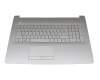 Keyboard incl. topcase FR (french) silver/silver (DVD) (PTP) suitable for HP 17-ca2000