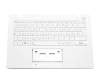 Keyboard incl. topcase FR (french) white/white original suitable for Asus R202CA