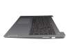 Keyboard incl. topcase HU (hungarian) black/grey with backlight original suitable for Lenovo IdeaPad 3-15ALC6 (82KU)