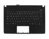 Keyboard incl. topcase IT (italian) black/black original suitable for Asus X301A