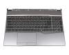 Keyboard incl. topcase IT (italian) black/grey with backlight original suitable for MSI Alpha 15 A4DFK (MS-16UK)