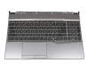 Keyboard incl. topcase IT (italian) black/grey with backlight original suitable for MSI GP65 10SDR/10SDK (MS-16U7)