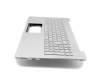 Keyboard incl. topcase PO (portuguese) silver/silver with backlight original suitable for Asus N550JA