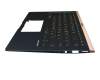 Keyboard incl. topcase RU (russian) black/blue with backlight original suitable for Asus UX433FA
