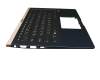 Keyboard incl. topcase RU (russian) black/blue with backlight original suitable for Asus ZenBook 14 UX433FAC