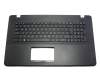 Keyboard incl. topcase SF (swiss-french) black/black original suitable for Asus X751LDV