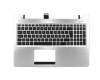 Keyboard incl. topcase SF (swiss-french) black/silver original suitable for Asus K56CA